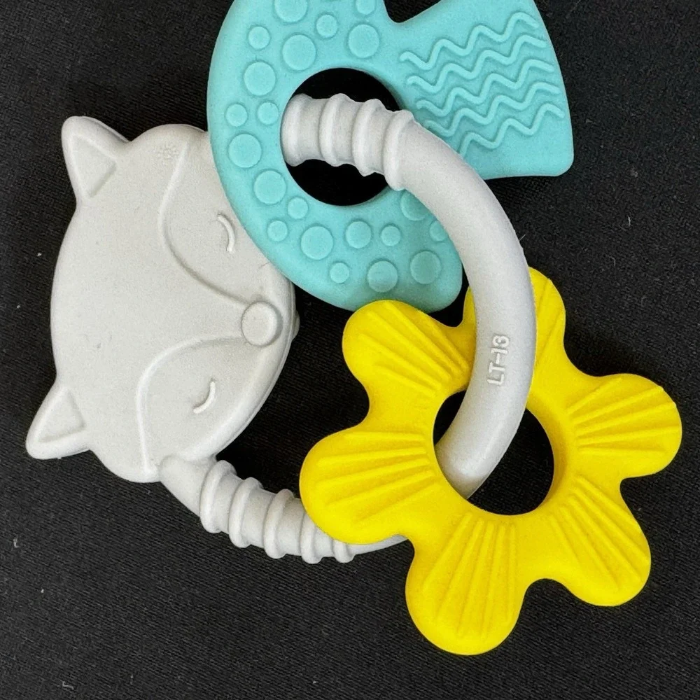 Dr. Brown's Teething Ring 3m+ Fox Toy Learning Loop Silicone Teether‎ BPA Free